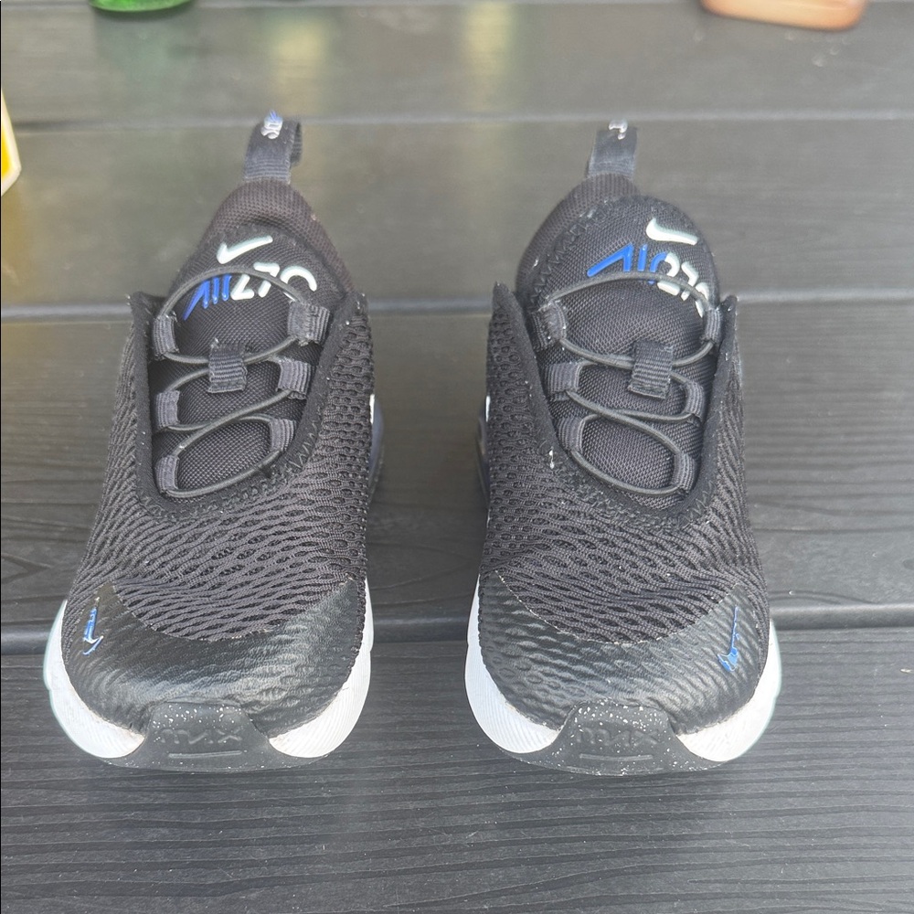 Nike Kids Black and Blue Slip-On Athletic Sneakers